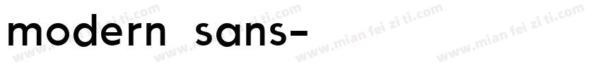 modern sans字体转换